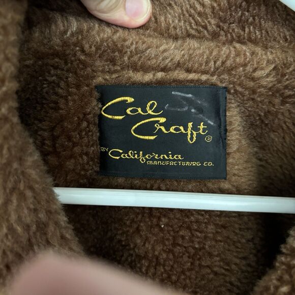 VNTG Cal Craft Barn Coat Men L Brown Lined Chore Jacket Work Farm Ranch Hunt USA - Picture 6 of 13
